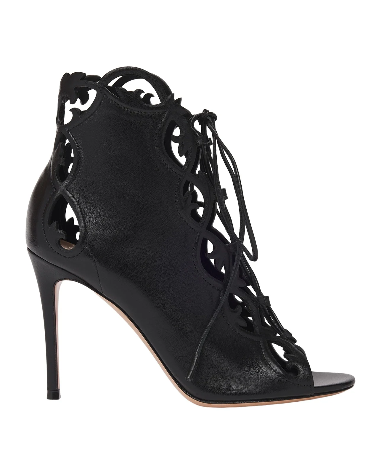 Gianvito Rossi 95mm Cutout Leather Booties