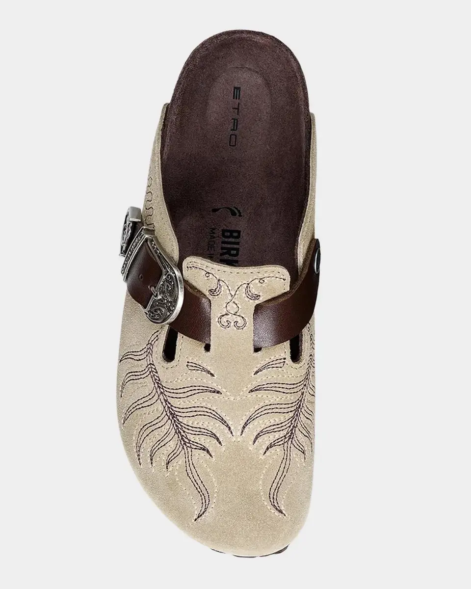 Etro x Birkenstock Boston Embroidered Suede Clogs | Thumbnail 3 Etro x Birkenstock Boston Embroidered Suede Clogs | Thumbnail 3