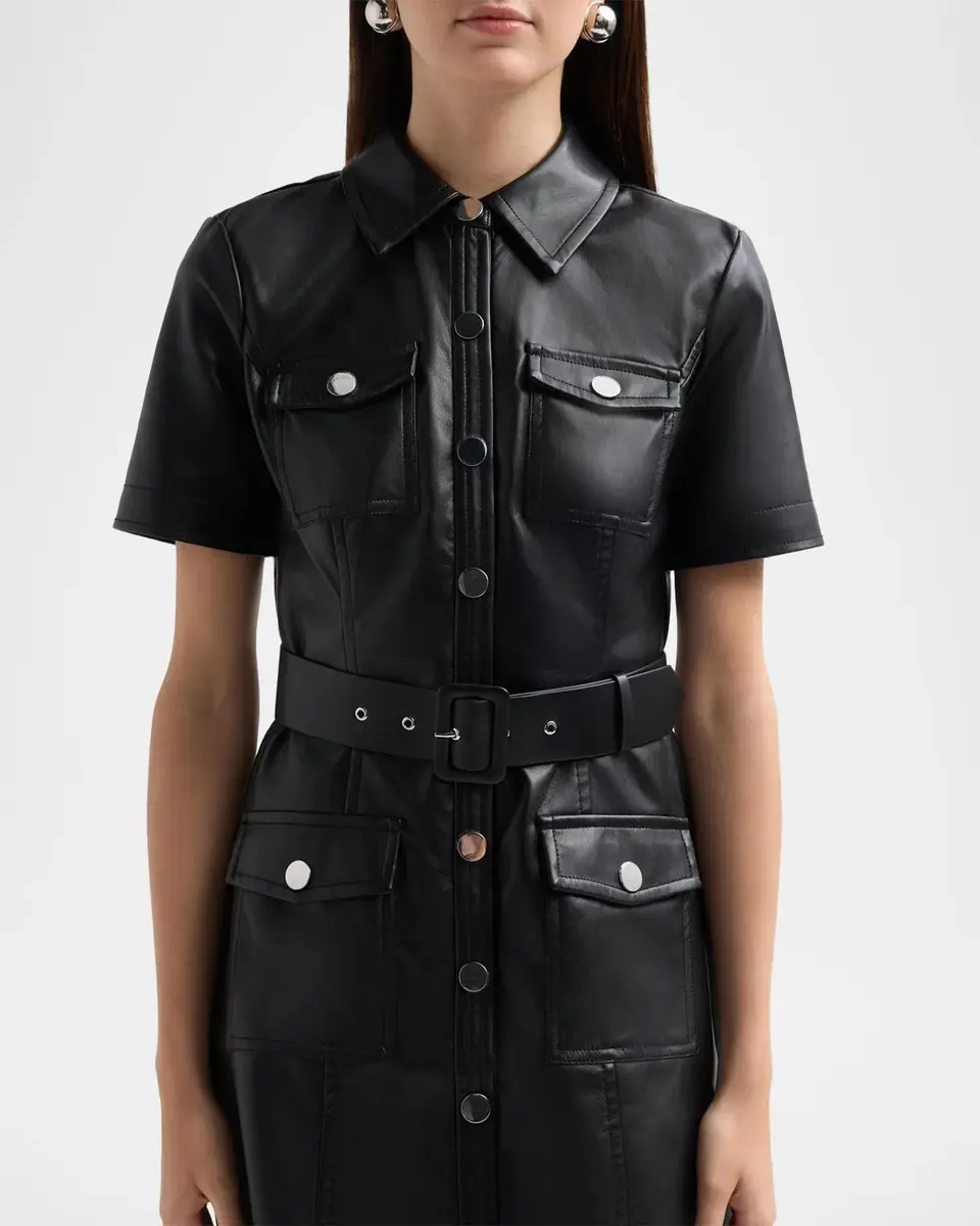 Toccin Lydia Belted Short-Sleeve Mini Dress | Thumbnail 5 Toccin Lydia Belted Short-Sleeve Mini Dress | Thumbnail 5
