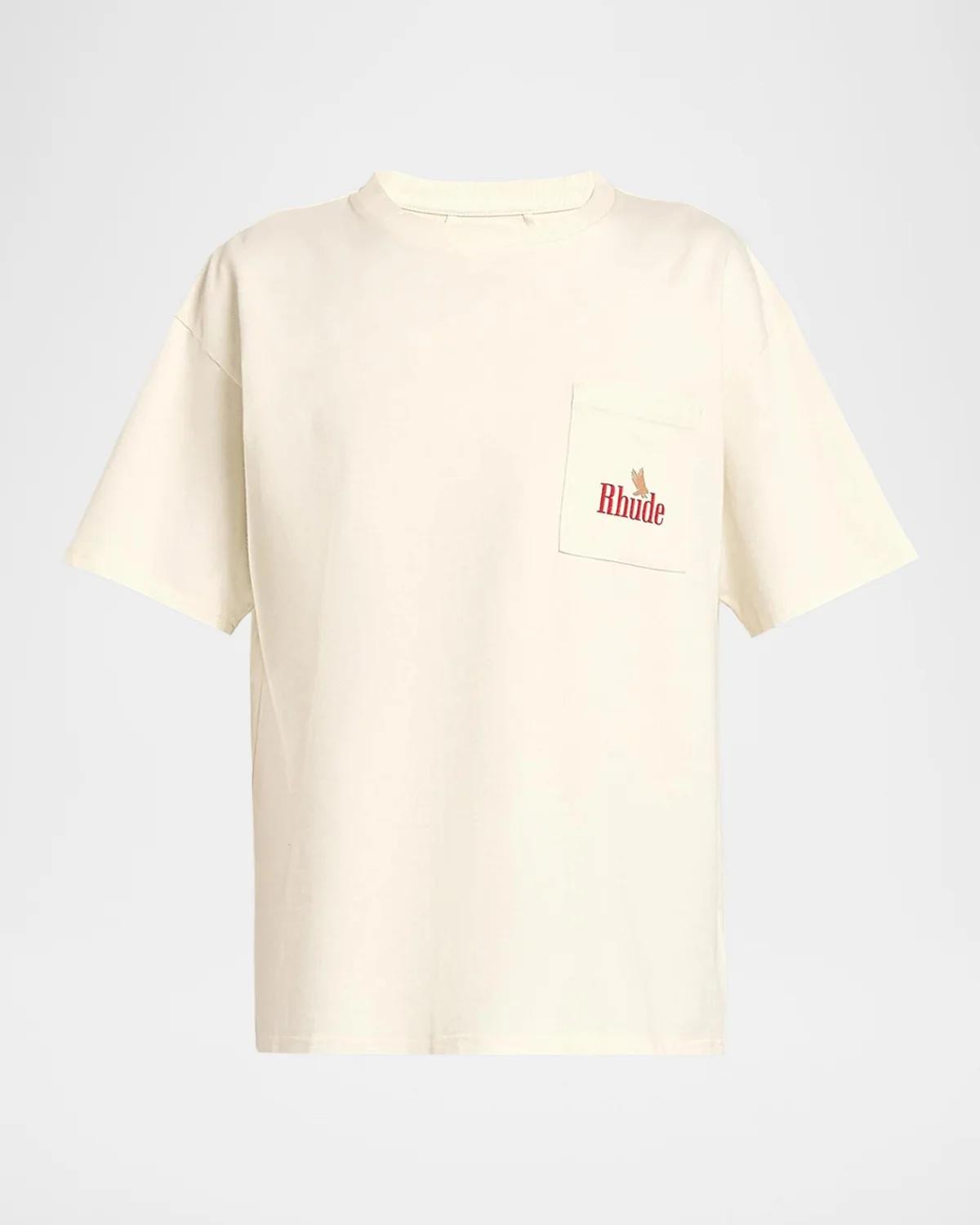 Rhude Men's American Spirit Logo Cotton T-Shirt
