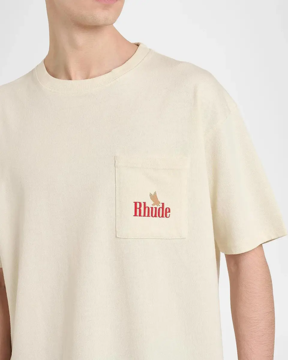Rhude Men's American Spirit Logo Cotton T-Shirt | Thumbnail 5 Rhude Men's American Spirit Logo Cotton T-Shirt | Thumbnail 5