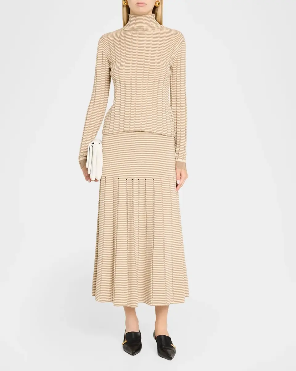 Proenza Schouler Phyllis Pleated Midi Skirt | Thumbnail 2 Proenza Schouler Phyllis Pleated Midi Skirt | Thumbnail 2