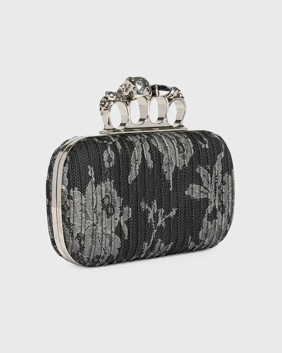 Alexander McQueen Embroidered Leather Skull Clutch | Thumbnail 3 Alexander McQueen Embroidered Leather Skull Clutch | Thumbnail 3