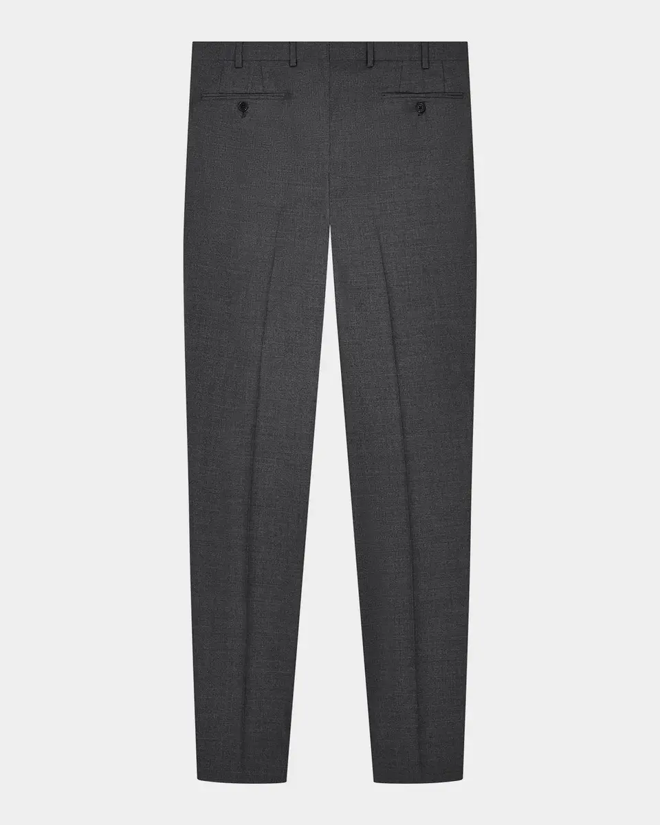 Emporio Armani Men's Wool Textured Flat-Front Trousers | Thumbnail 5 Emporio Armani Men's Wool Textured Flat-Front Trousers | Thumbnail 5