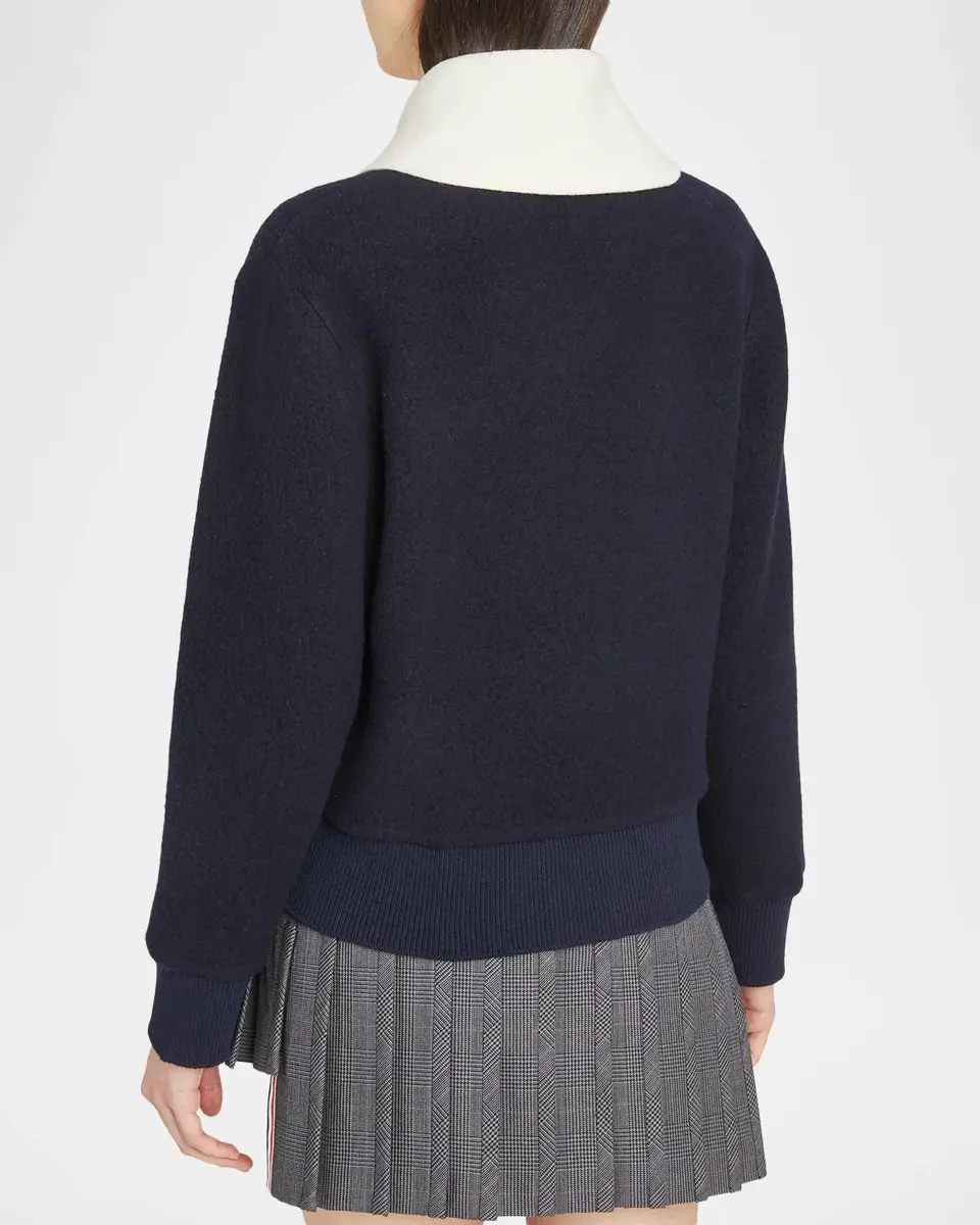 Thom Browne Shawl Collar Wool-Blend Cardigan | Thumbnail 3 Thom Browne Shawl Collar Wool-Blend Cardigan | Thumbnail 3
