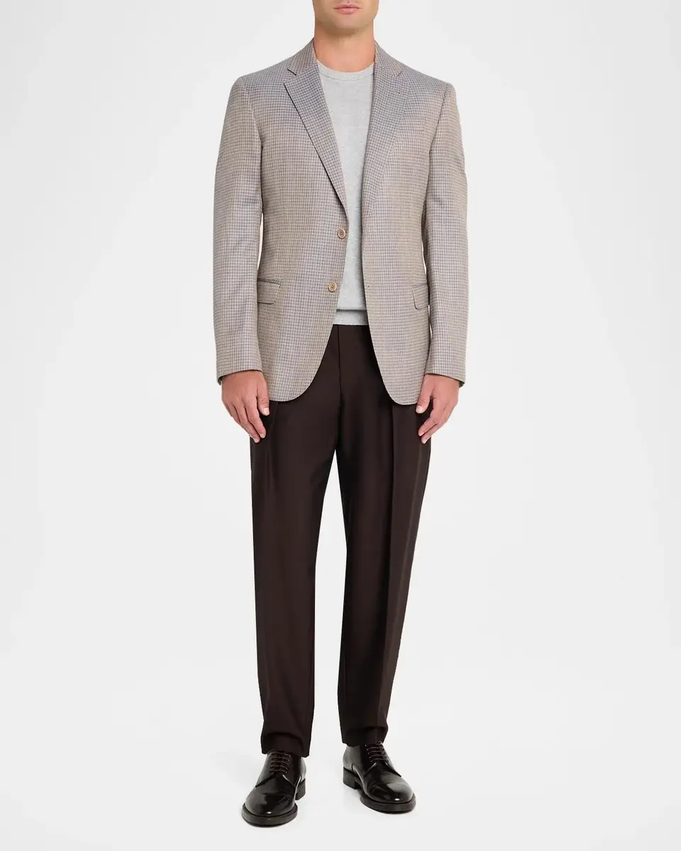 Emporio Armani Men's G Line Wool Houndstooth Single-Breasted Sport Coat | Thumbnail 2 Emporio Armani Men's G Line Wool Houndstooth Single-Breasted Sport Coat | Thumbnail 2