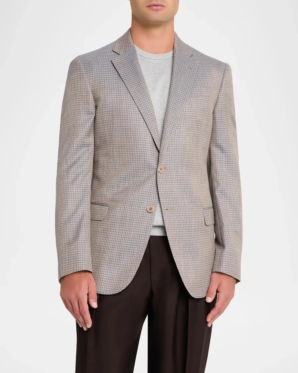 Emporio Armani Men's G Line Wool Houndstooth Single-Breasted Sport Coat | Thumbnail 4 Emporio Armani Men's G Line Wool Houndstooth Single-Breasted Sport Coat | Thumbnail 4