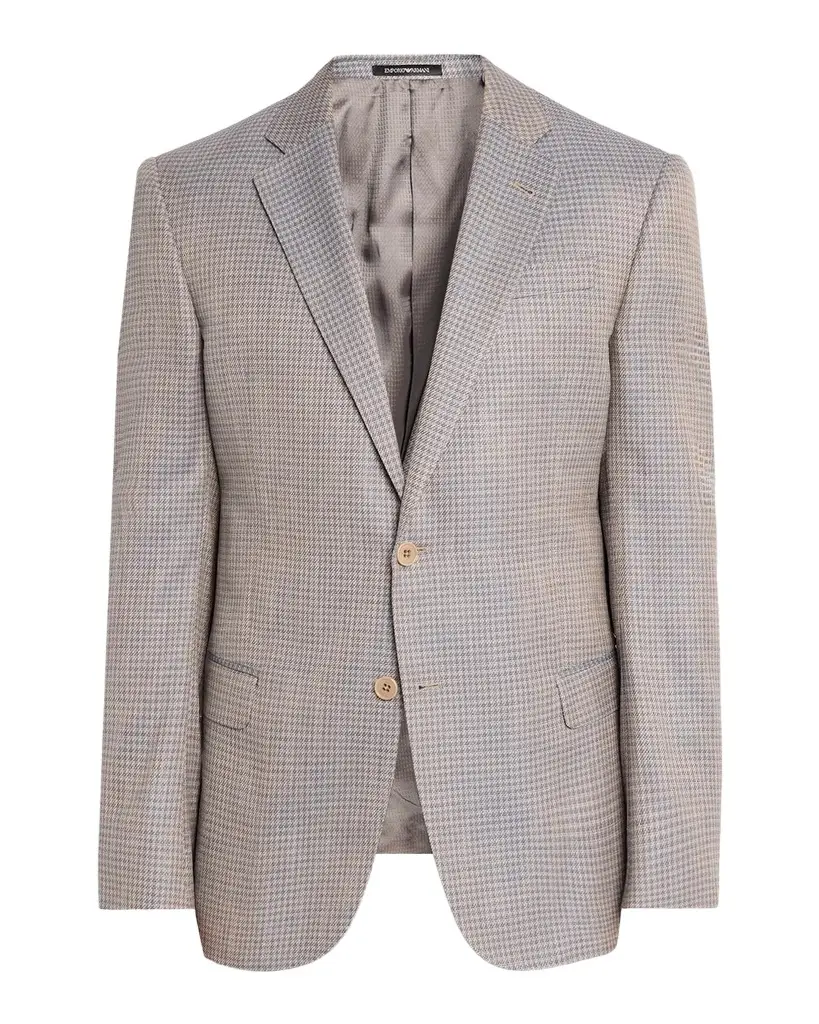 Men's G Line Wool Houndstooth Single-Breasted Sport Coat