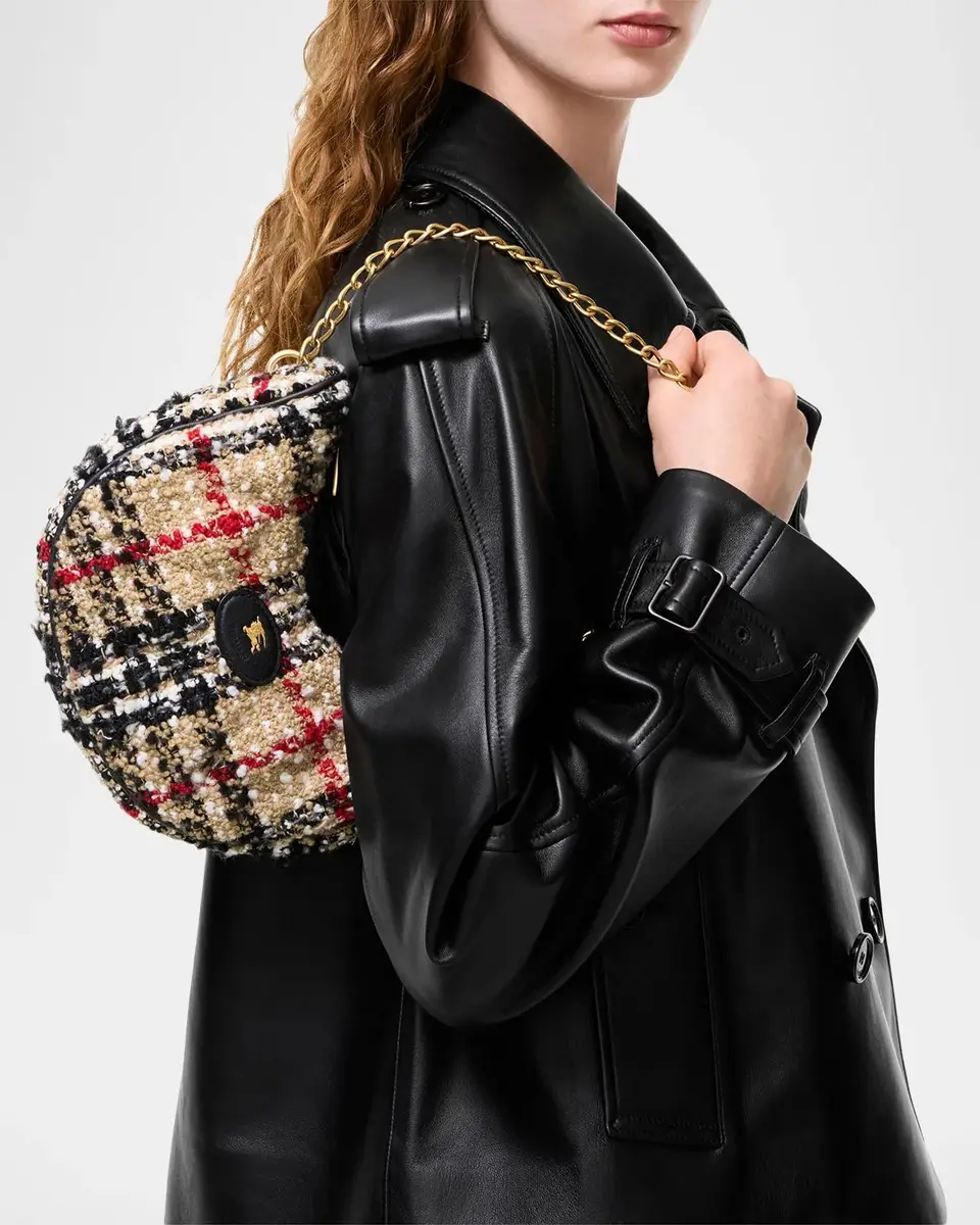Burberry Horseshoe Check Boucle Crossbody Bag | Thumbnail 3 Burberry Horseshoe Check Boucle Crossbody Bag | Thumbnail 3