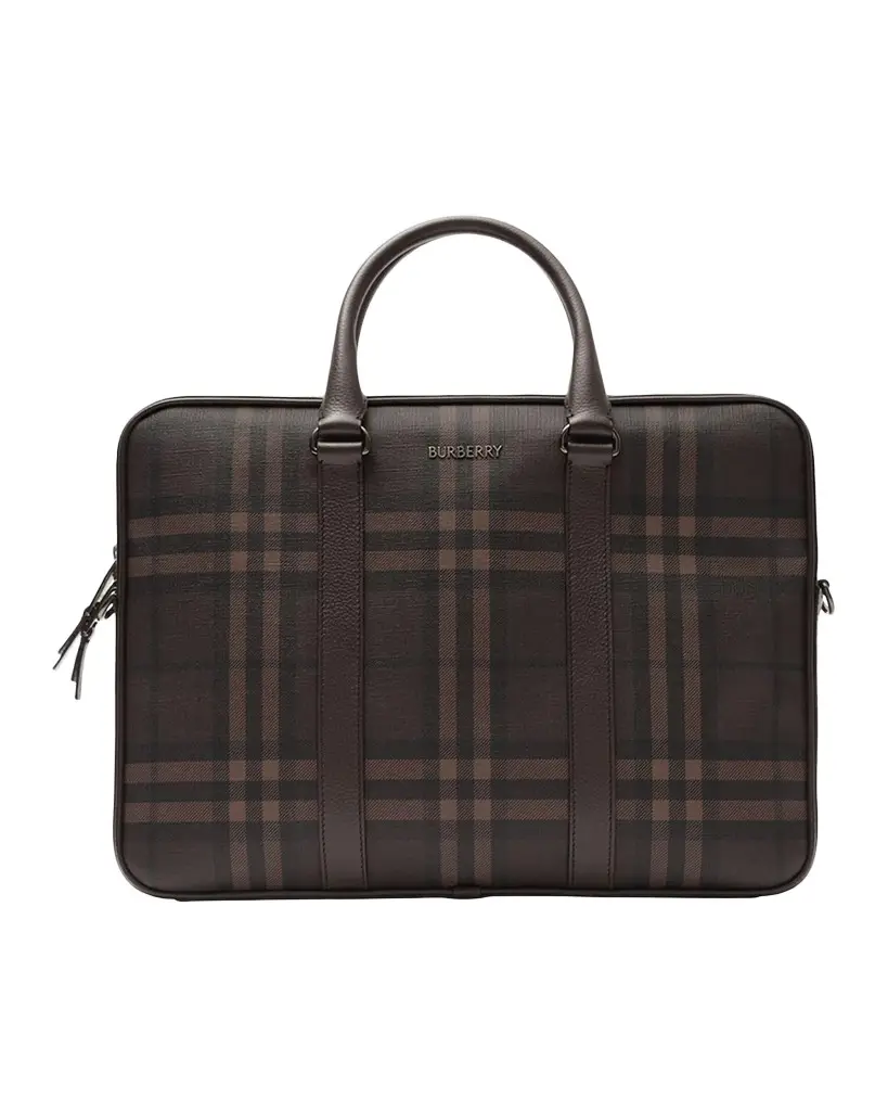 Burberry Men's City Check Briefcase