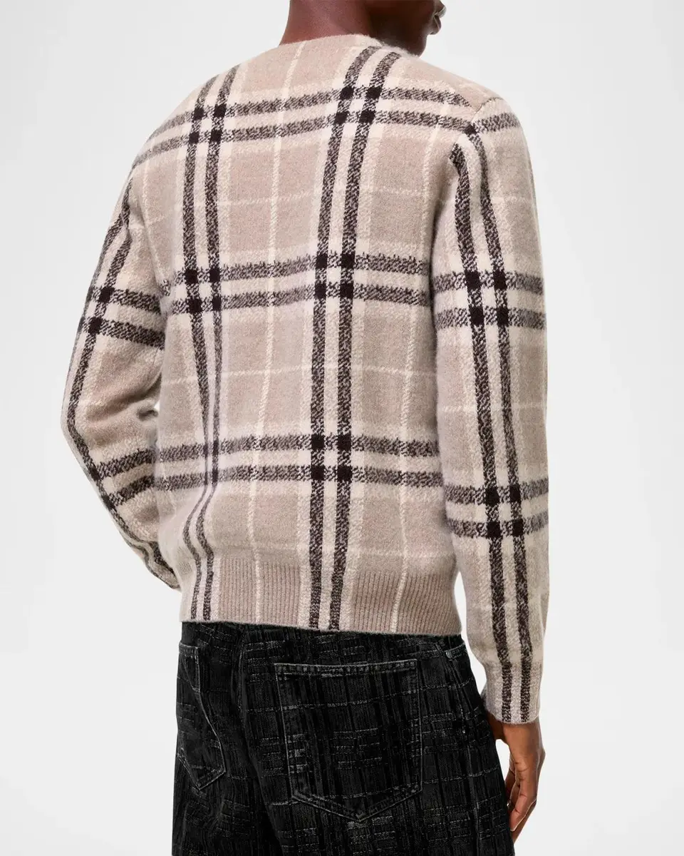 Burberry Men's Curtis Check Cashmere Sweater | Thumbnail 2