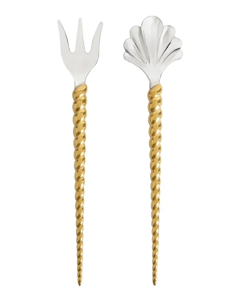 2-Piece Goldtone Stainless Steel Serving Set 2-Piece Goldtone Stainless Steel Serving Set