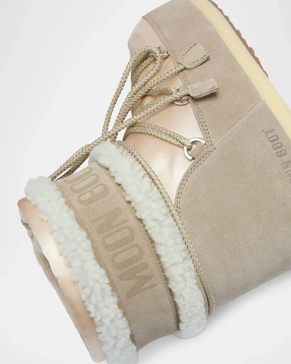 Moon Boot Icon Low Shearling-Trimmed Suede and Nylon Snow Boots | Thumbnail 3 Moon Boot Icon Low Shearling-Trimmed Suede and Nylon Snow Boots | Thumbnail 3