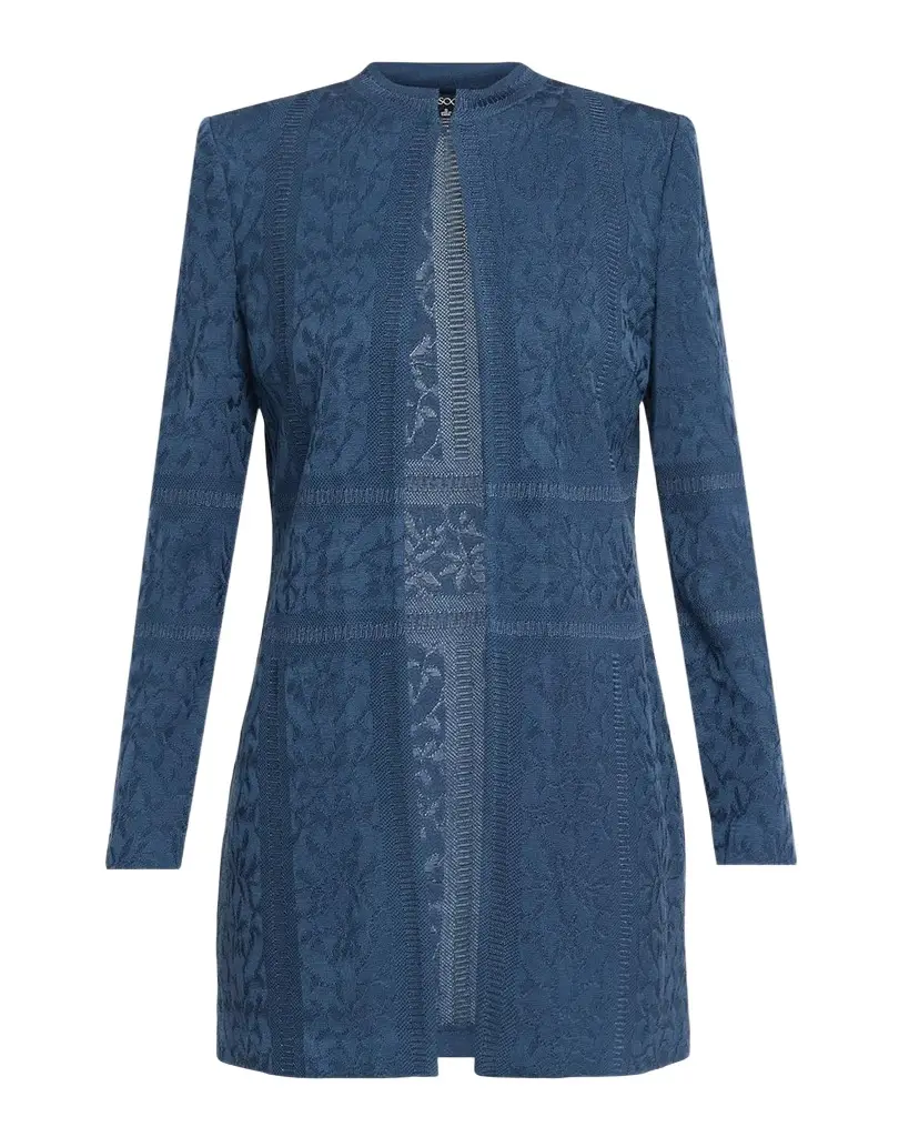 Floral Jacquard Open Jacket Floral Jacquard Open Jacket