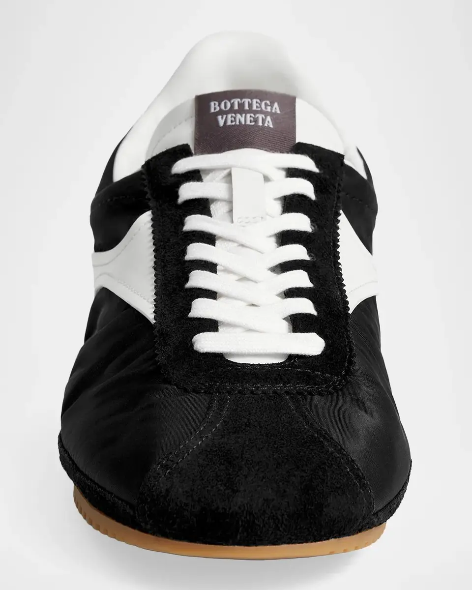 Bottega Veneta Men's Shot Nylon and Leather T-Toe Sneakers | Thumbnail 3 Bottega Veneta Men's Shot Nylon and Leather T-Toe Sneakers | Thumbnail 3