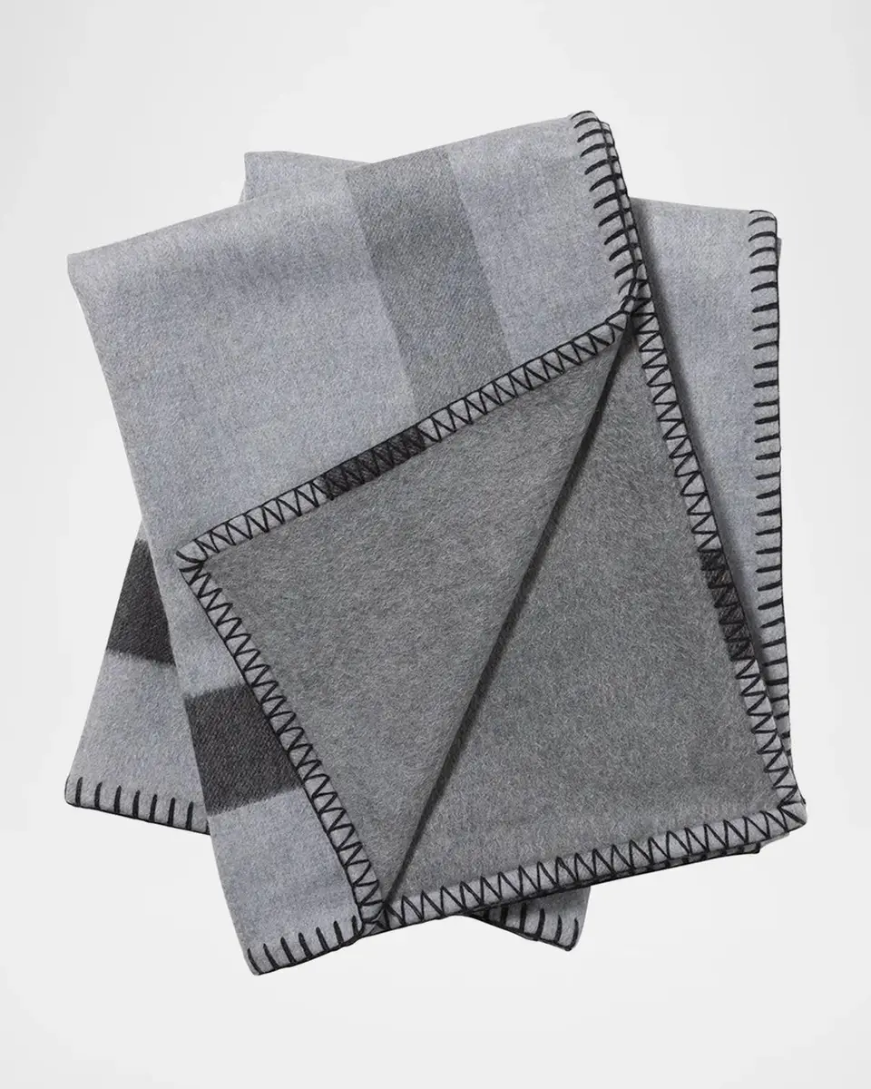 Sofia Cashmere Double-Face Cashmere Throw Blanket, 56" x 72" | Thumbnail 2