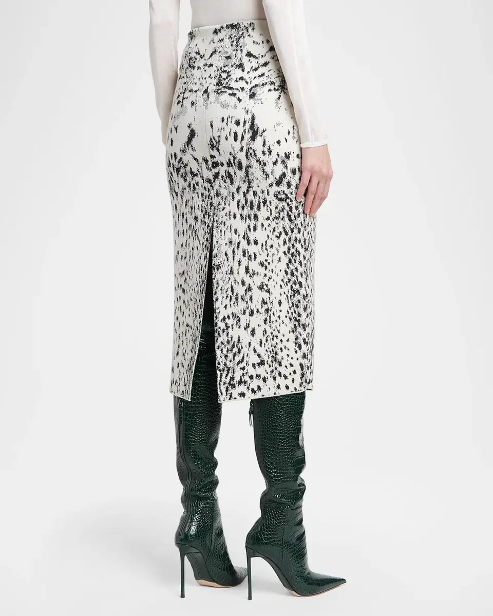 Tom Ford Lynx Jacquard Compact Velvet Knit Pencil Skirt | Thumbnail 3 Tom Ford Lynx Jacquard Compact Velvet Knit Pencil Skirt | Thumbnail 3