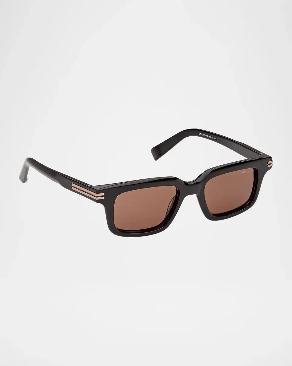 Zegna Men's EZ0312 Acetate Square Sunglasses | Thumbnail 3 Zegna Men's EZ0312 Acetate Square Sunglasses | Thumbnail 3