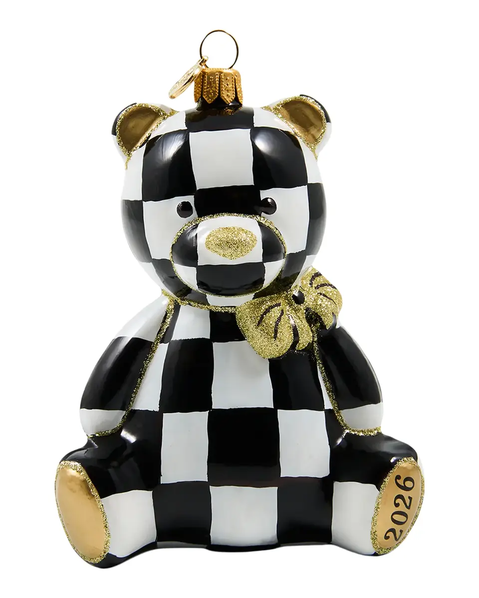 MacKenzie-Childs Courtly Bear Glass Ornament | Thumbnail 2