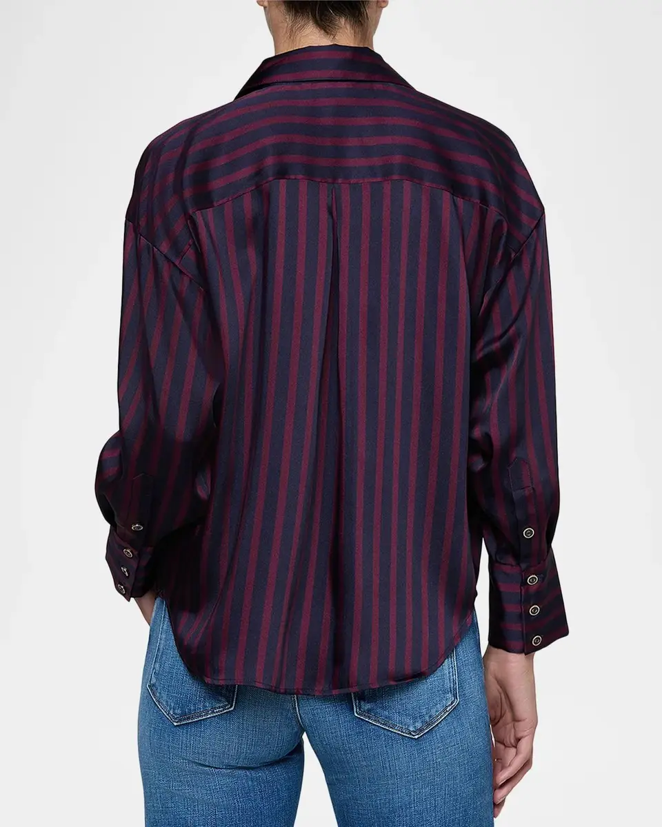 L'Agence Eliora Striped Relaxed Blouse | Thumbnail 3 L'Agence Eliora Striped Relaxed Blouse | Thumbnail 3