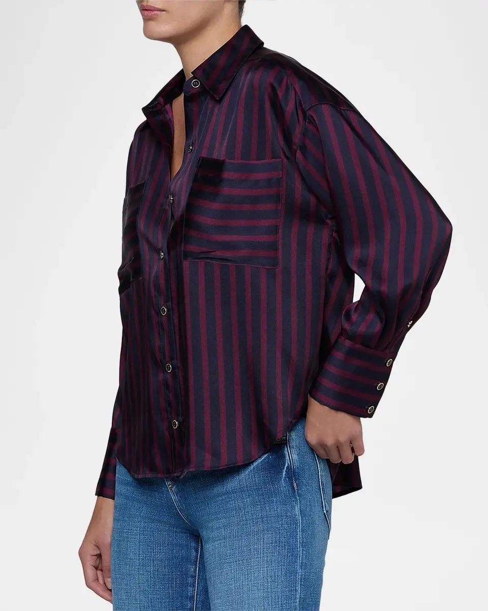 L'Agence Eliora Striped Relaxed Blouse | Thumbnail 5 L'Agence Eliora Striped Relaxed Blouse | Thumbnail 5