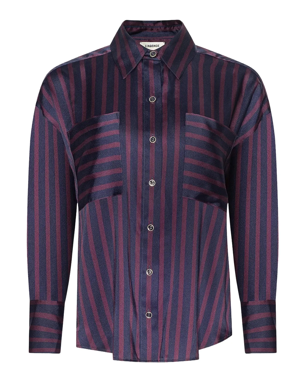 L'Agence Eliora Striped Relaxed Blouse
