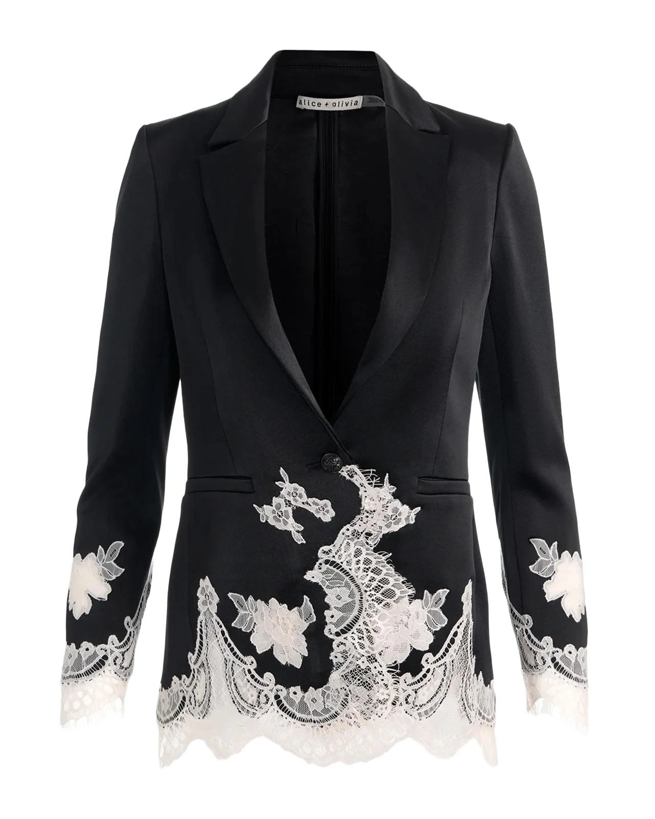 Breann Floral-Embroidered Blazer