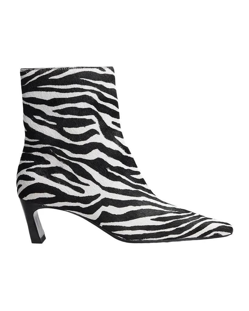 55mm Kai Zebra Calf Hair Ankle Boots 55mm Kai Zebra Calf Hair Ankle Boots