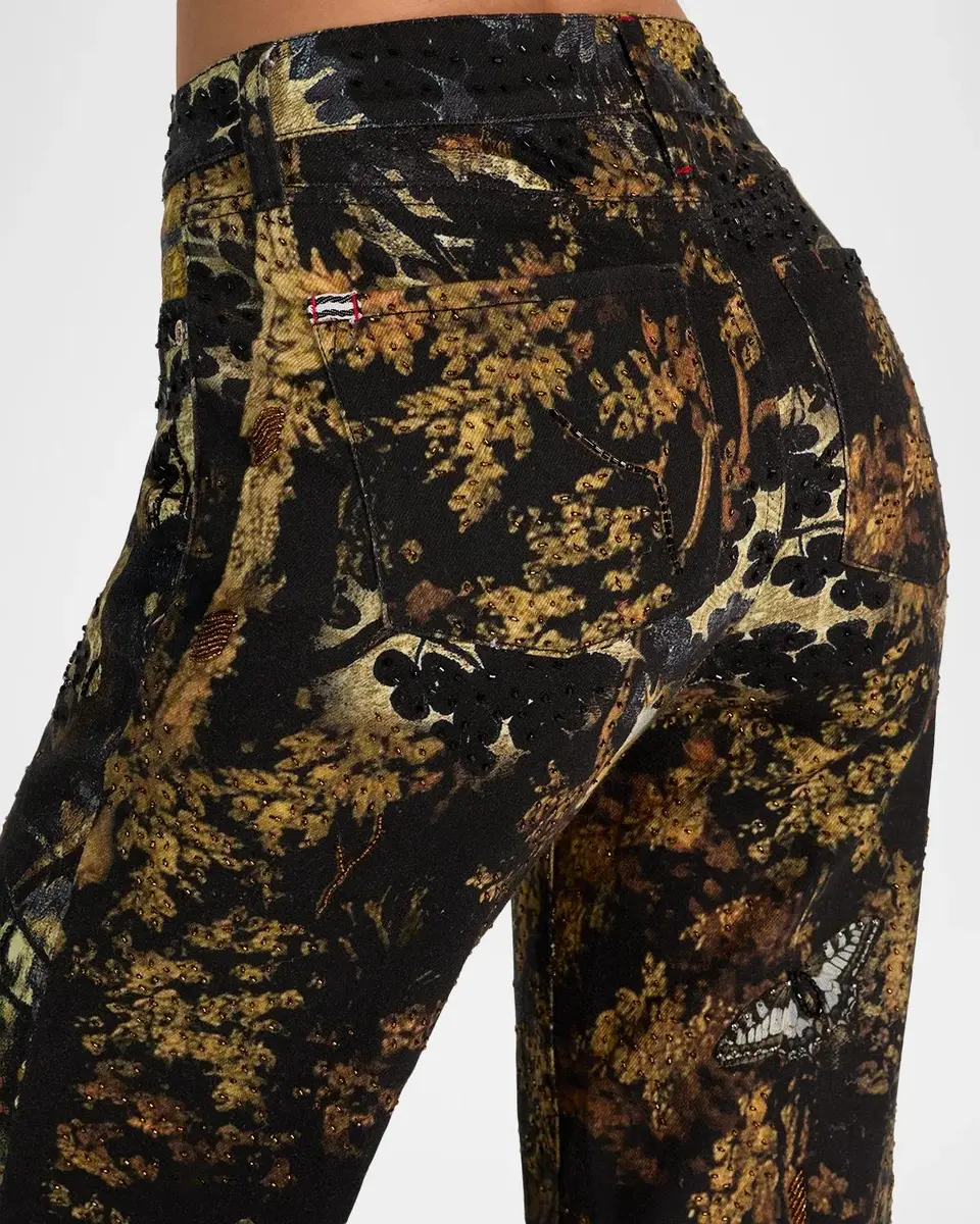 Alice + Olivia Roxie Embroidered Wide-Leg Jeans | Thumbnail 5 Alice + Olivia Roxie Embroidered Wide-Leg Jeans | Thumbnail 5