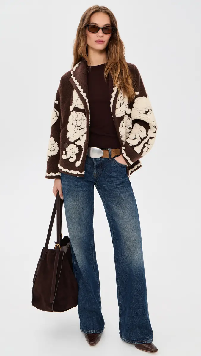 Farm Rio Flowers Brown Coat | Thumbnail 5 Farm Rio Flowers Brown Coat | Thumbnail 5