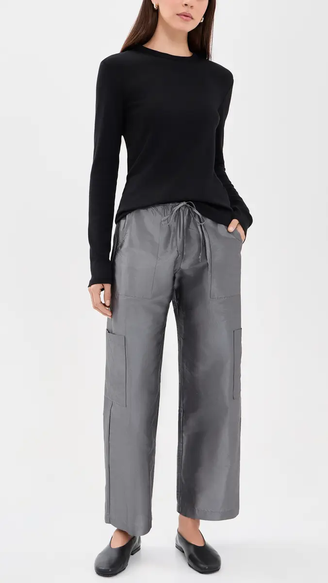 DONNI. DONNI. The Taffeta Drawstring Cargo Pants | Thumbnail 5