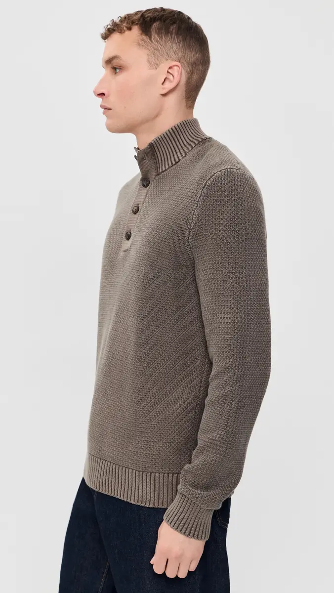 Faherty Sunwashed Dockside Quarter Button Sweater | Thumbnail 4 Faherty Sunwashed Dockside Quarter Button Sweater | Thumbnail 4