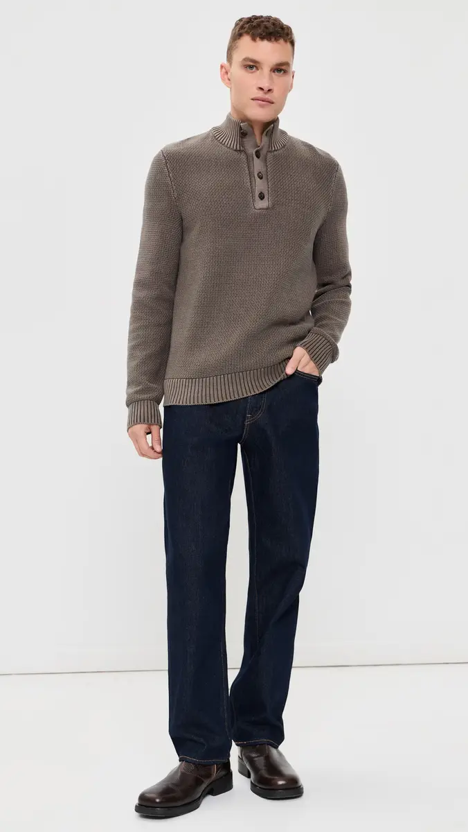 Faherty Sunwashed Dockside Quarter Button Sweater | Thumbnail 5 Faherty Sunwashed Dockside Quarter Button Sweater | Thumbnail 5
