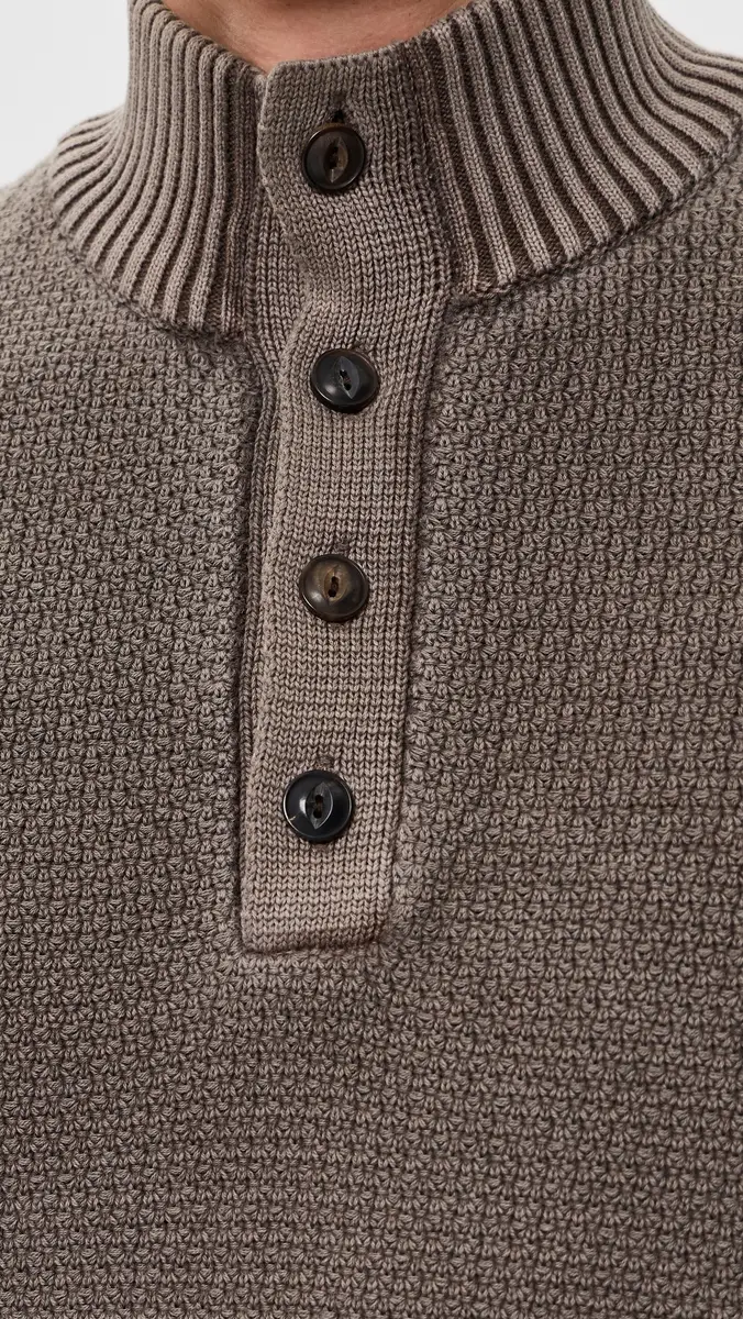 Faherty Sunwashed Dockside Quarter Button Sweater | Thumbnail 6 Faherty Sunwashed Dockside Quarter Button Sweater | Thumbnail 6