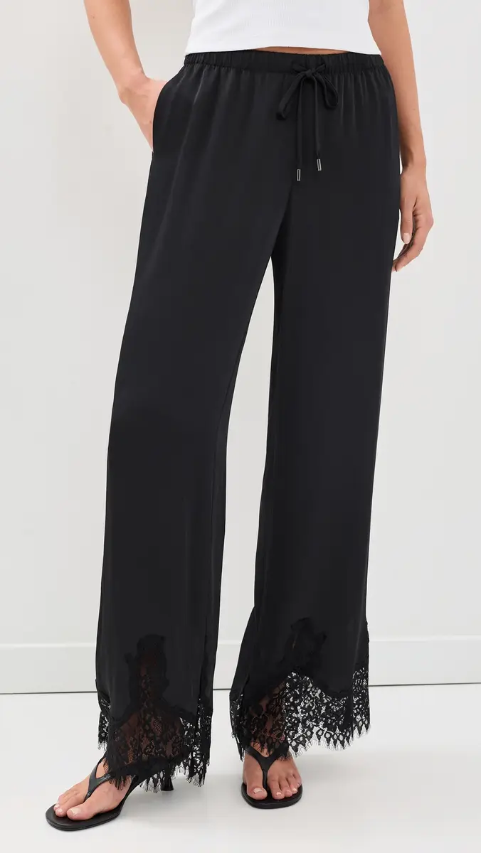 L'Agence Mirel Lace Trim Drawstring Pants | Thumbnail 2
