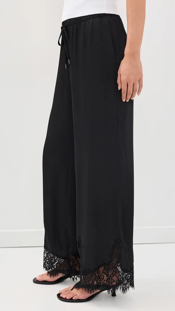 L'Agence Mirel Lace Trim Drawstring Pants | Thumbnail 4