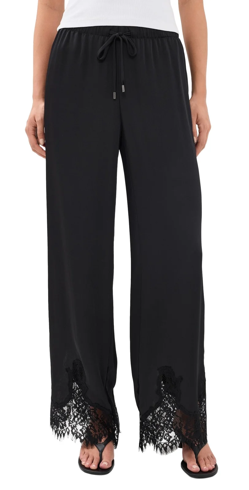 Mirel Lace Trim Drawstring Pants Mirel Lace Trim Drawstring Pants