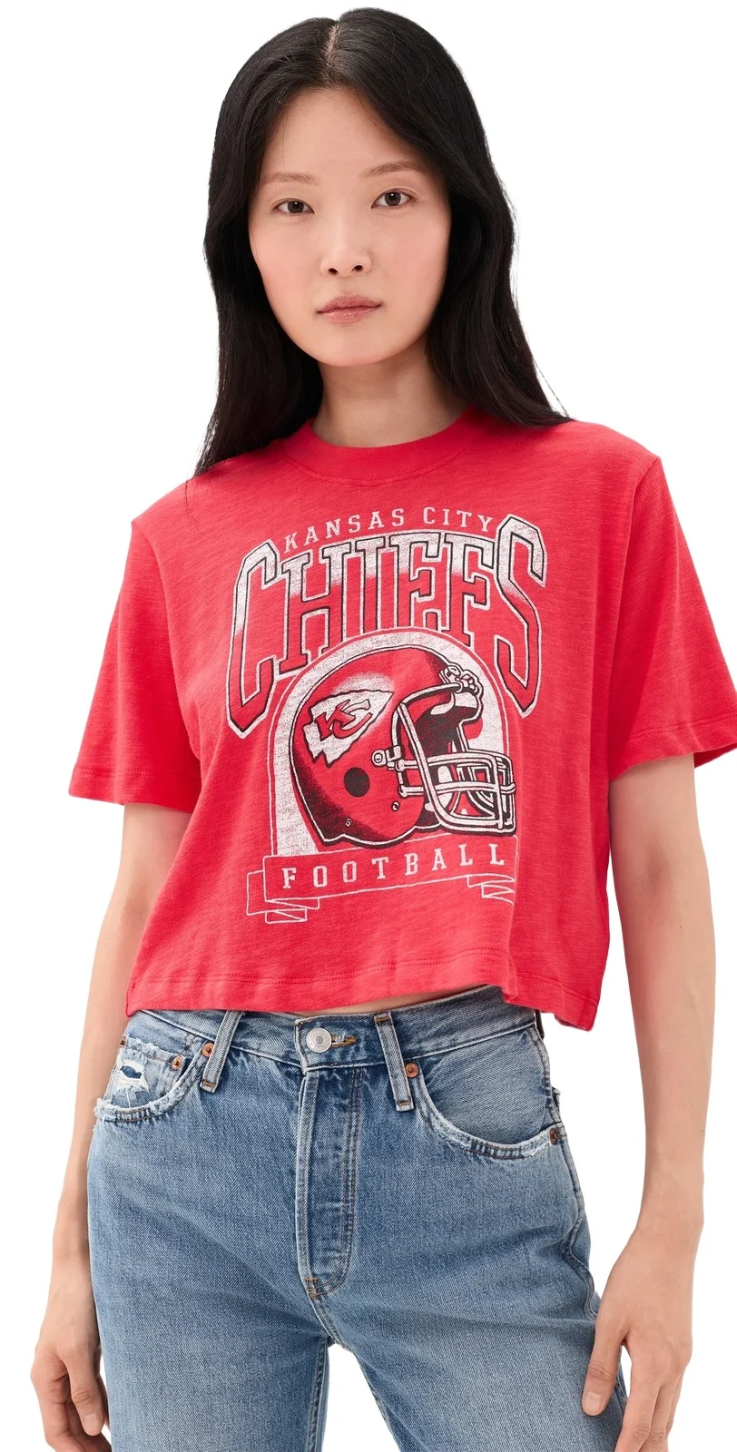 Junk Food Chiefs Helmut Mock Crop Tee