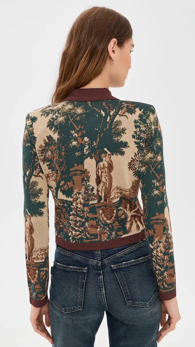 L'Agence Osiris Jacquard Collared Cardigan | Thumbnail 3 L'Agence Osiris Jacquard Collared Cardigan | Thumbnail 3