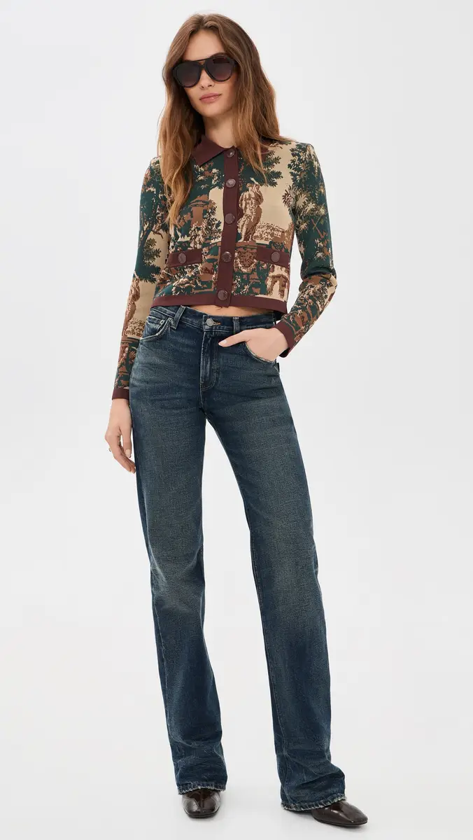 L'Agence Osiris Jacquard Collared Cardigan | Thumbnail 5 L'Agence Osiris Jacquard Collared Cardigan | Thumbnail 5