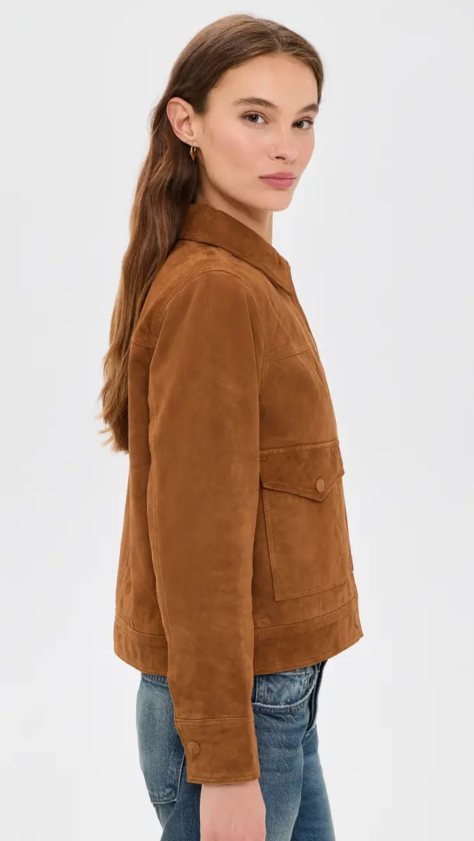 GOOD AMERICAN The Suede Boxy Jacket | Thumbnail 4 GOOD AMERICAN The Suede Boxy Jacket | Thumbnail 4
