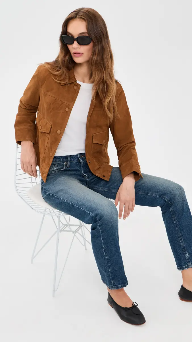 GOOD AMERICAN The Suede Boxy Jacket | Thumbnail 5 GOOD AMERICAN The Suede Boxy Jacket | Thumbnail 5