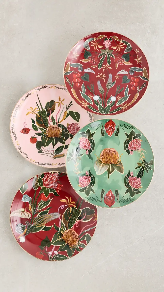 Farm Rio Set of 4 Painted Farm Dinner Plates | Thumbnail 2 Farm Rio Set of 4 Painted Farm Dinner Plates | Thumbnail 2