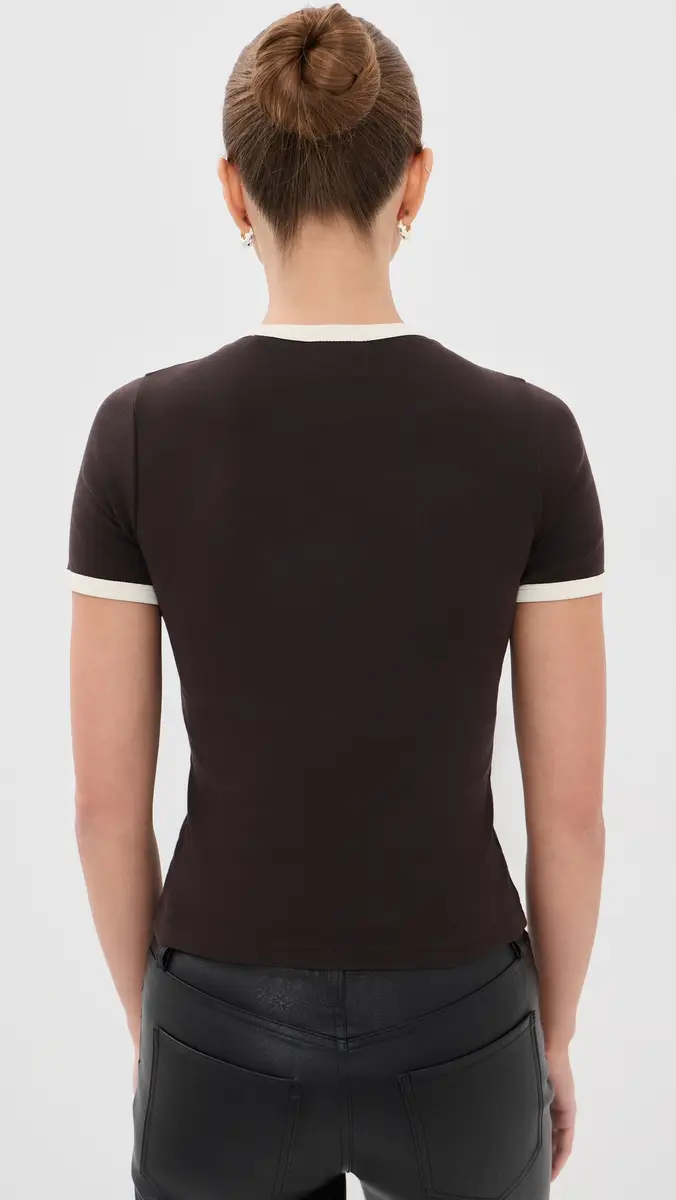 Courrèges Signature Contrast T-Shirt | Thumbnail 3 Courrèges Signature Contrast T-Shirt | Thumbnail 3