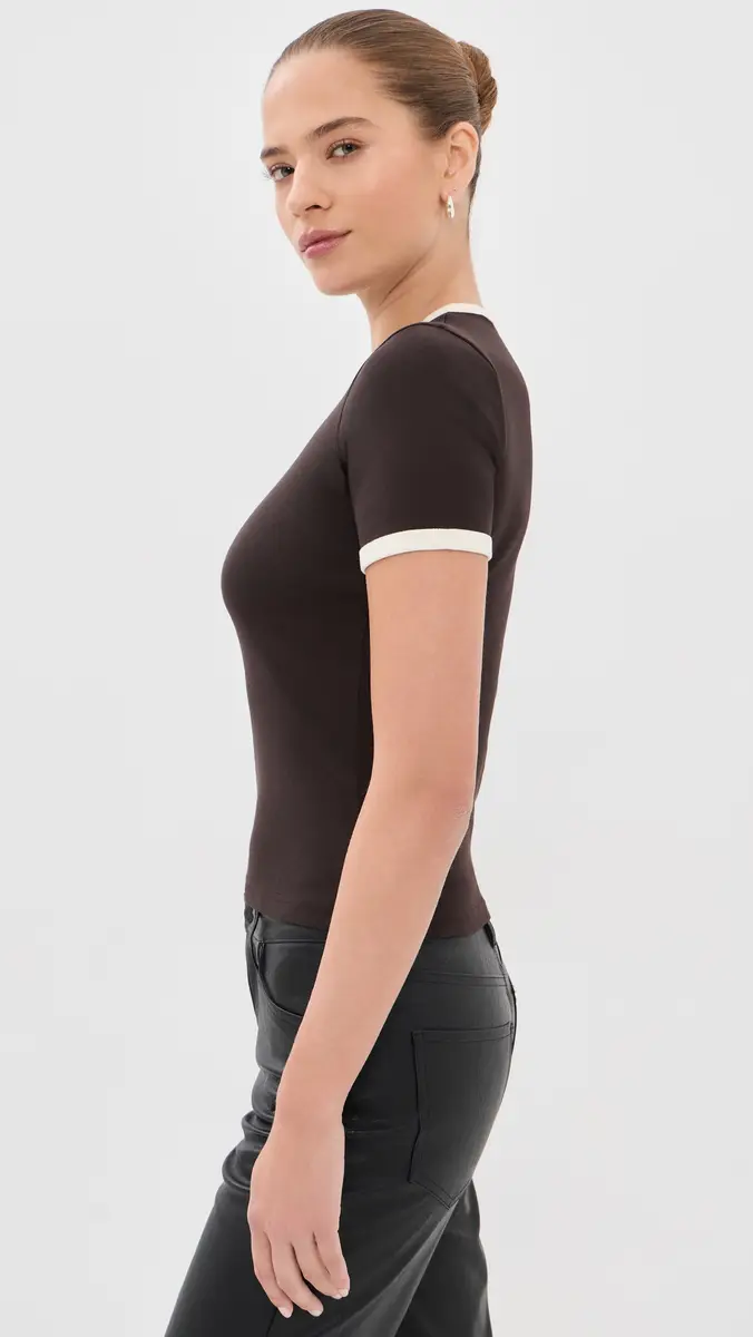 Courrèges Signature Contrast T-Shirt | Thumbnail 4 Courrèges Signature Contrast T-Shirt | Thumbnail 4