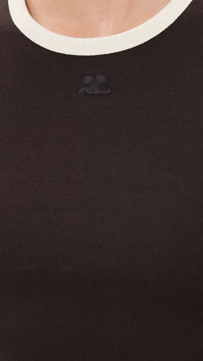 Courrèges Signature Contrast T-Shirt | Thumbnail 6 Courrèges Signature Contrast T-Shirt | Thumbnail 6