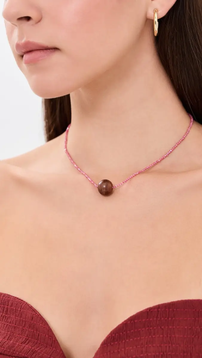 ANNI LU Pink Mood Necklace | Thumbnail 3