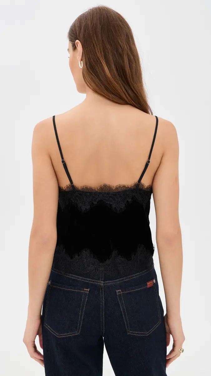 L'Agence Kimber Velvet Lace Insert Cami | Thumbnail 3 L'Agence Kimber Velvet Lace Insert Cami | Thumbnail 3