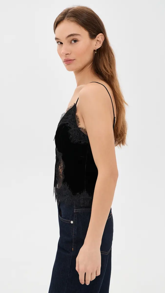 L'Agence Kimber Velvet Lace Insert Cami | Thumbnail 4 L'Agence Kimber Velvet Lace Insert Cami | Thumbnail 4