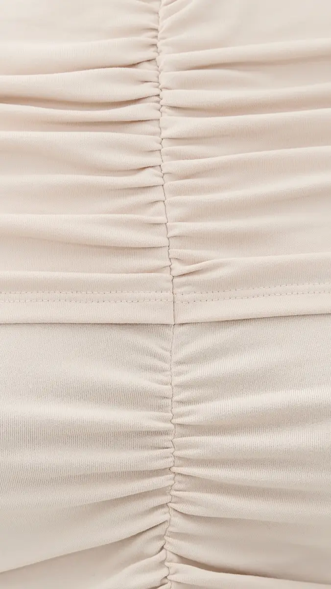 susana monaco Mock Neck Overlay Gathered Top | Thumbnail 6 susana monaco Mock Neck Overlay Gathered Top | Thumbnail 6